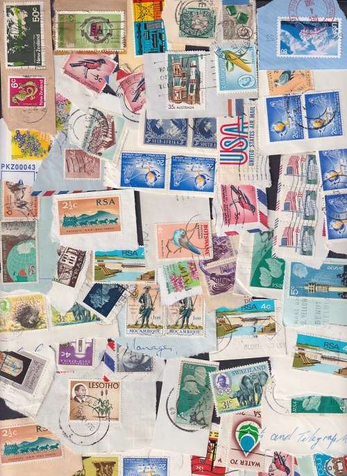 WORLD - a few hundred used stamps, good value lot (4 scans)
